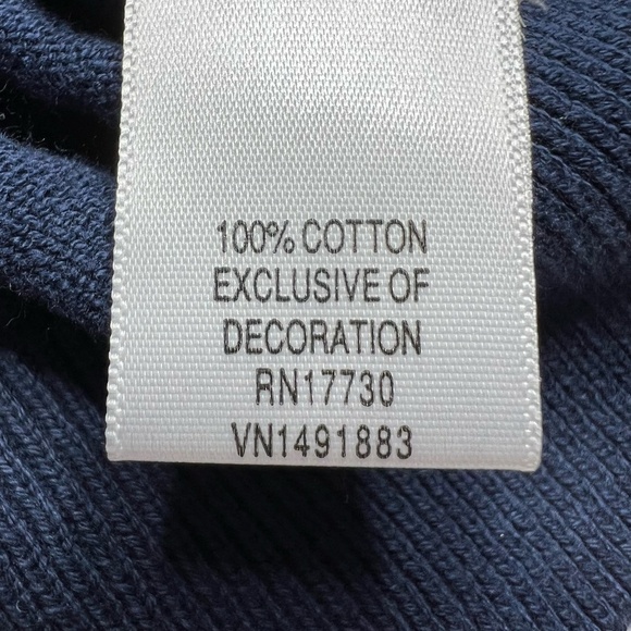 NWT Merona Blue Ruffle Cotton Quarter Sleeve V Neck Button Sweater Size XS - Picture 8 of 11